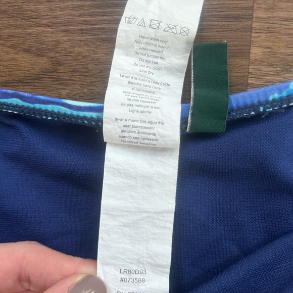 LAUREN RALPH LAUREN Blue Abstract Tankini Two Piece Swimsuit | Size XL 14 / 16 - Picture 15 of 15